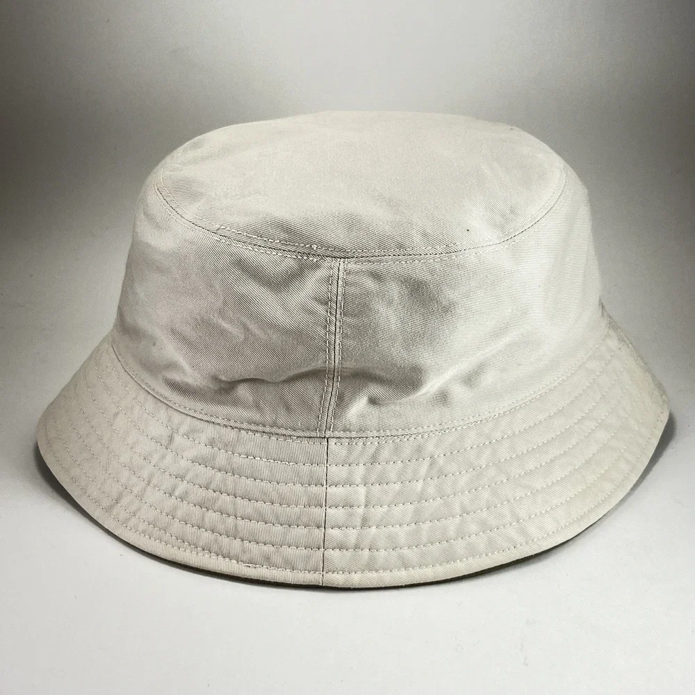 Vintage Y2K Bucket Hat Banana Republic Men M/L Khaki Cotton Fishing Safari Cream